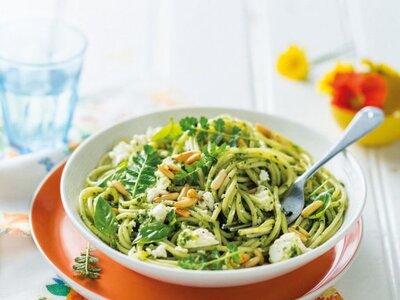 Spaghetti With Pesto & Feta Cheese.jpg