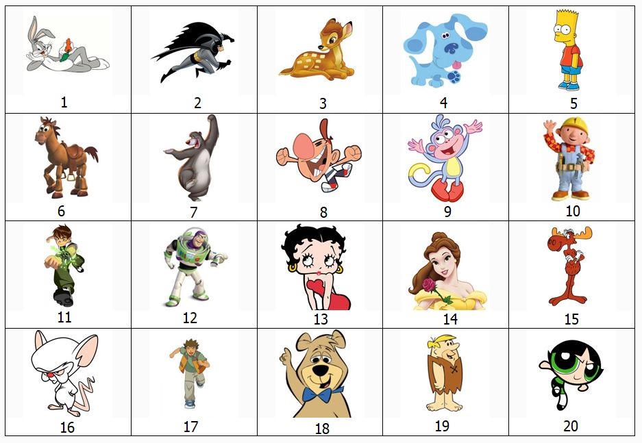 Cartoon Characters Beginning With 'B' Quiz No. 1.JPG