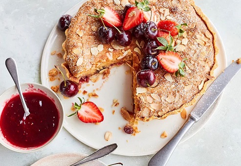 Cherry & Raspberry Bakewell Tart.JPG